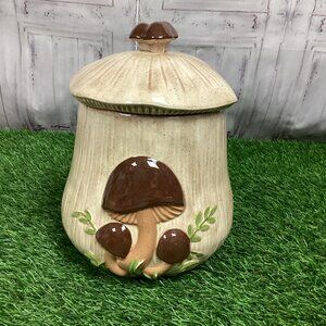 Vintage Merry Mushroom Canister 9"
